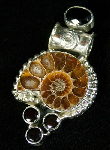 Sterling Silver Ammonite Pendant #5593